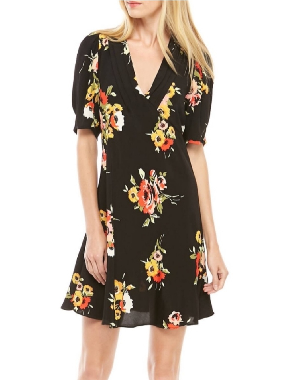 Free People Neon Garden Mini Floral Dress , Size 4